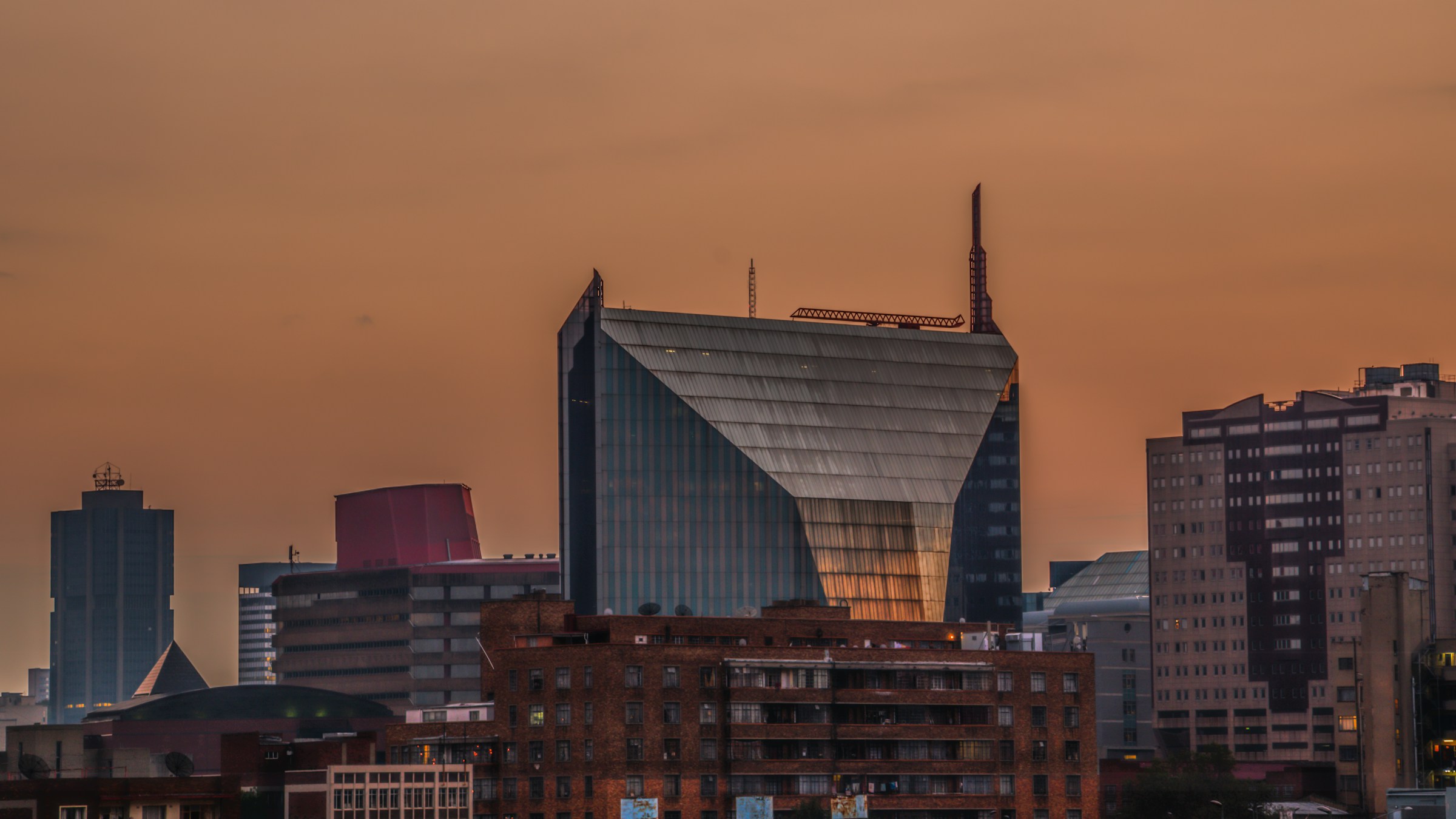 The Johannesburg skyline in the morning light